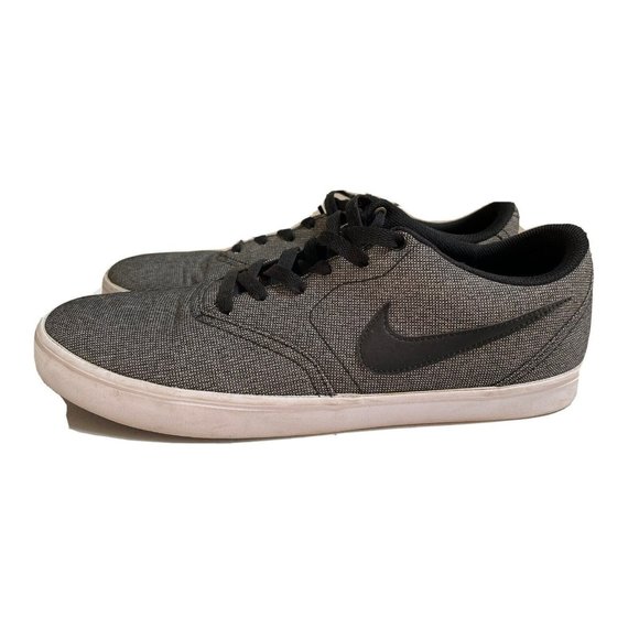Nike SB Check Solarsoft Mens Size 13 Canvas Skate Shoes Black Gray 843896-004 - Picture 2 of 7